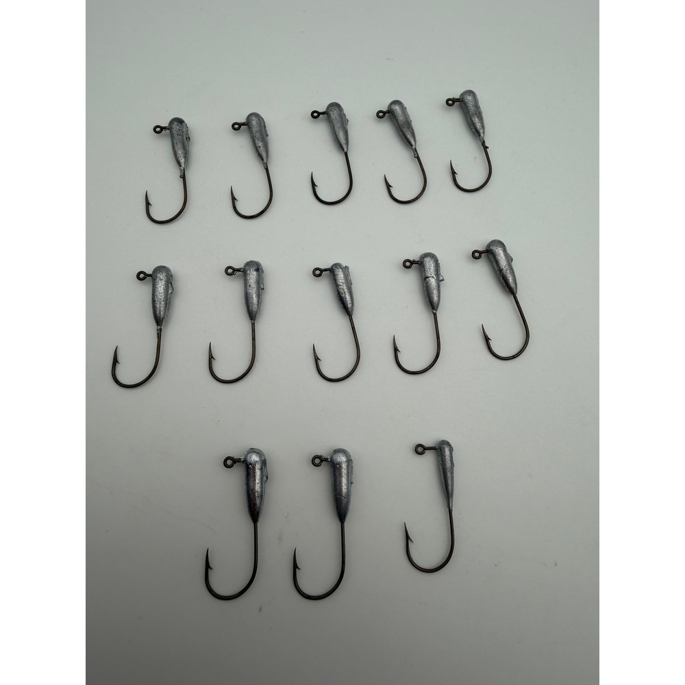 13pc Handmade Lead‎ Bullet Jig Heads 1/8 oz Unpainted Fishing Hooks B154